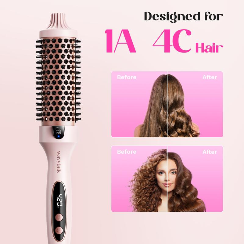 Wavytalk Blowout Boost Thermal Brush – 1.5" Heated Round Brush for Voluminous, Frizz-Free Styles