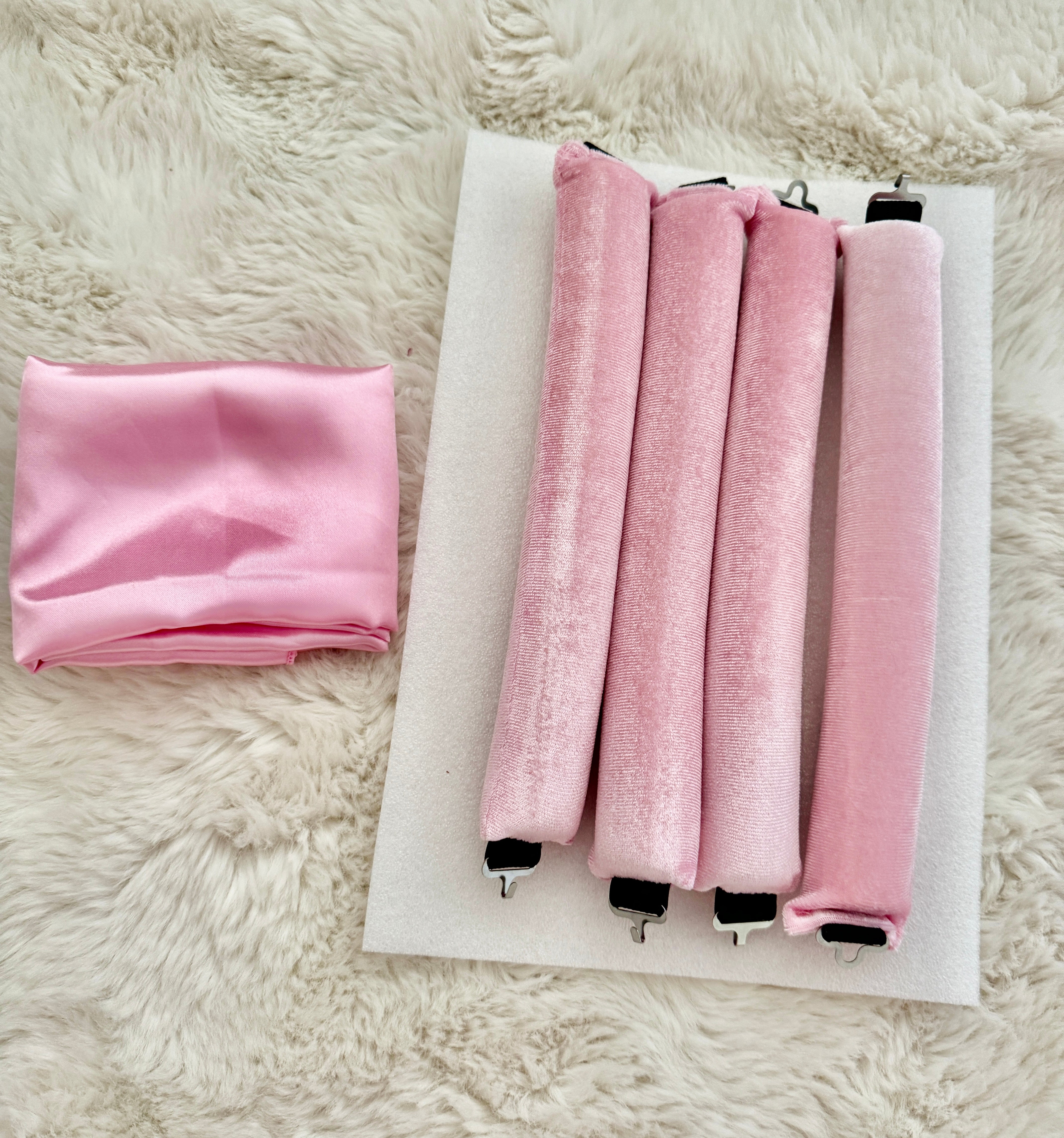 Heatless Hair Curler Overnight Curls Blowout Rods Headband No Heat Curlers to Sleep in Large Rods Hair Rollers Blowout Look for Short Hair Styling Tools Silk Hair Wrap Curling Set