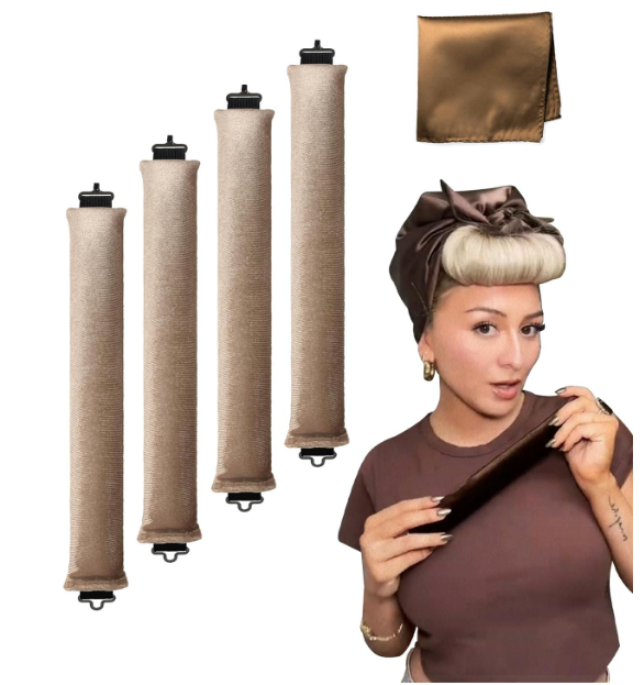 Heatless Hair Curler Overnight Curls Blowout Rods Headband No Heat Curlers to Sleep in Large Rods Hair Rollers Blowout Look for Short Hair Styling Tools Silk Hair Wrap Curling Set