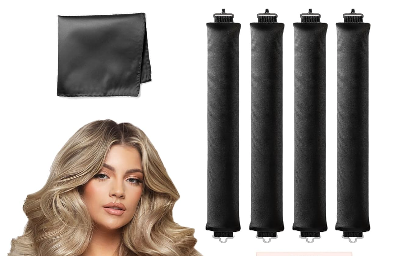 Heatless Hair Curler Overnight Curls Blowout Rods Headband No Heat Curlers to Sleep in Large Rods Hair Rollers Blowout Look for Short Hair Styling Tools Silk Hair Wrap Curling Set