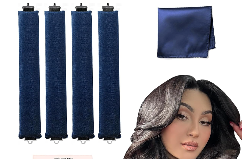 Heatless Hair Curler Overnight Curls Blowout Rods Headband No Heat Curlers to Sleep in Large Rods Hair Rollers Blowout Look for Short Hair Styling Tools Silk Hair Wrap Curling Set