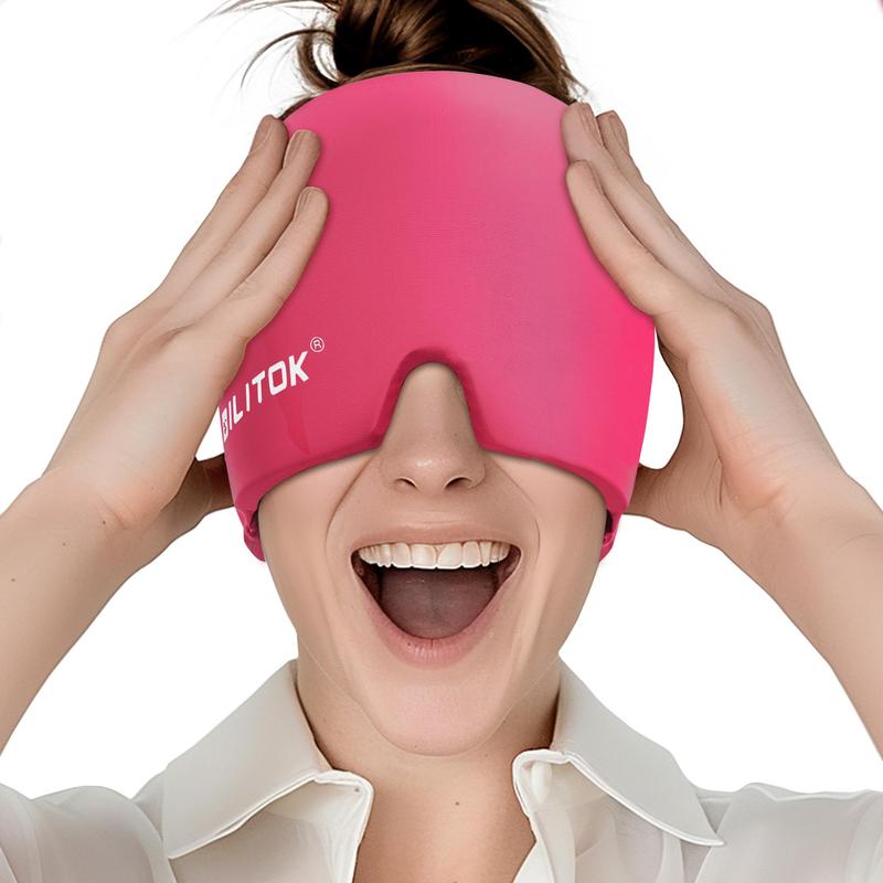 Gel Ice Head Wrap for Migraine Relief – Hot or Cold Compress Cap for Stress, Tension & Sleep Support