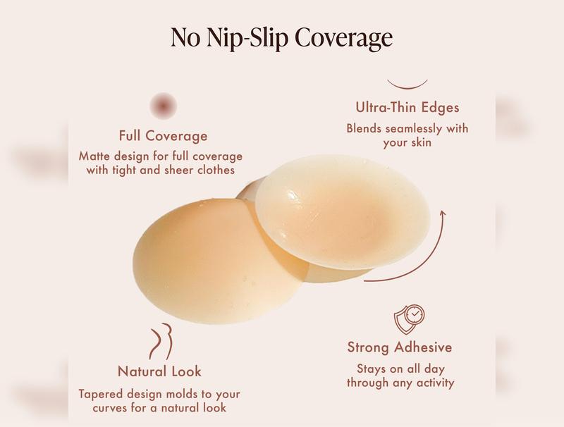 Reusable Silicone Nipple Covers – Invisible, Sweatproof, Skin-Toned Pasties for Strapless Looks