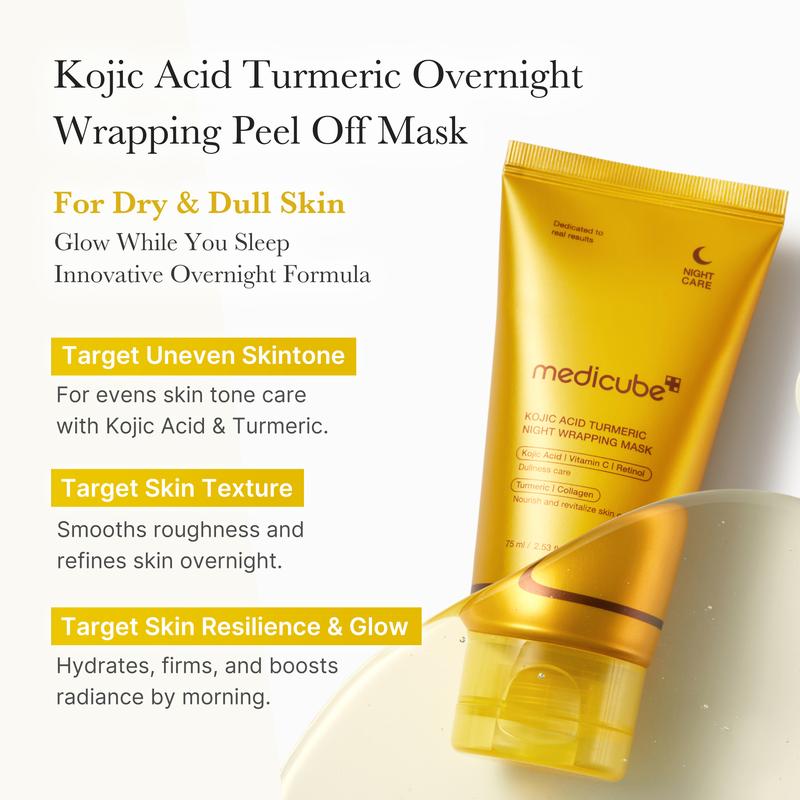 Overnight Wrapping Mask – Kojic Acid + Turmeric for Radiant Skin